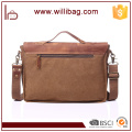 High Grade Crazy Horse Leather Canvas Bags For Men Messenger Bag